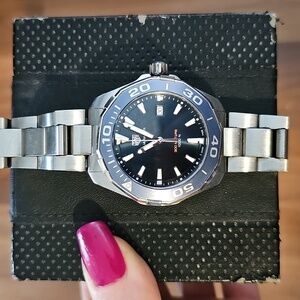 Tag Heuer Silver and Black Men's Watch